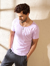 Plum Deep Scoop Neck Tshirt T-shirts Fugazee 