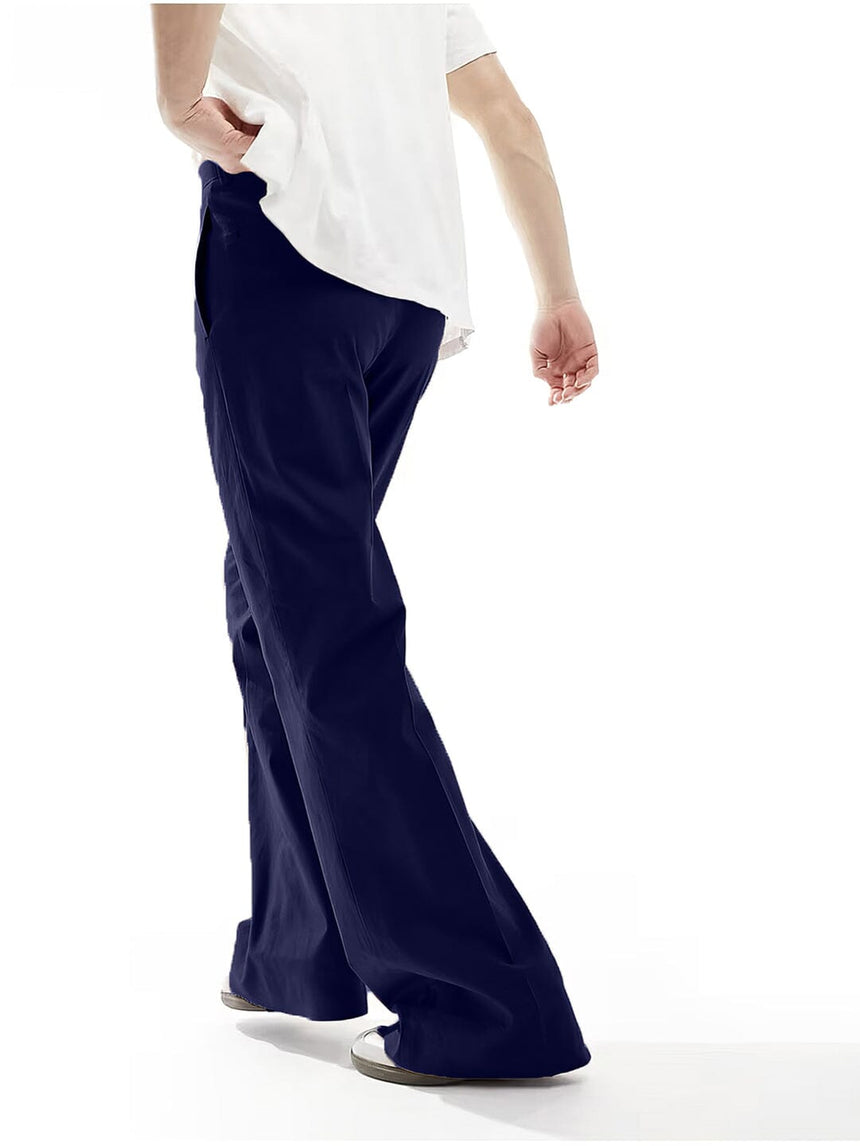 Navy Highwaisted Bell Bottom Trousers Trousers Fugazee 