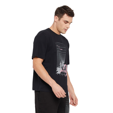 Black Oversized Isolation Print Tee T-shirts Fugazee 