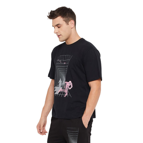 Black Oversized Isolation Print Tee T-shirts Fugazee 