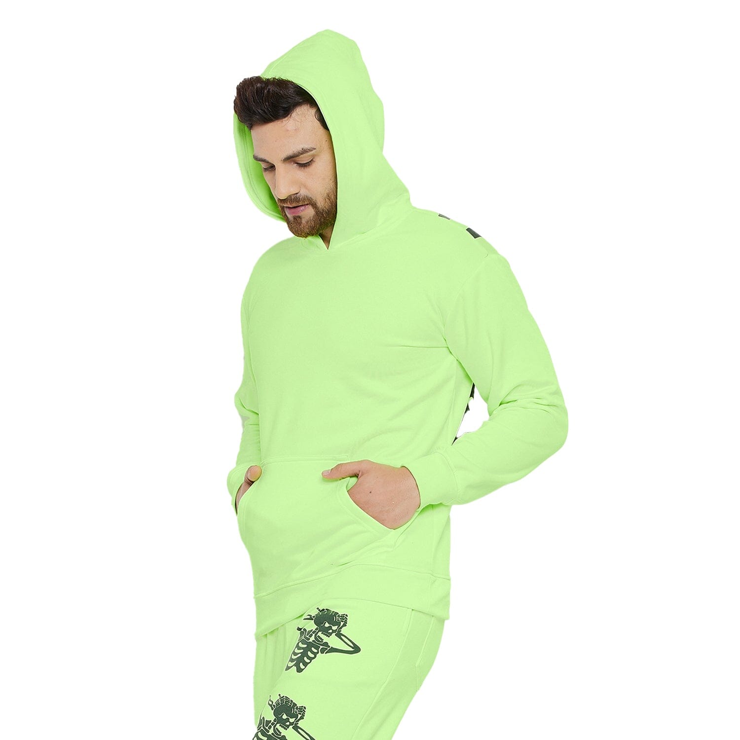 Hoodie - Neon green - Men