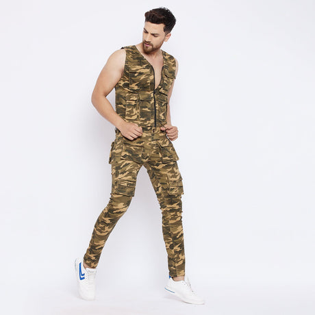 Desert Camo Military Tactical Cargo Denim Jeans Fugazee 