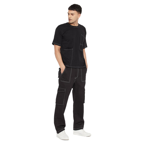 Black Oversized Carpenter Tshirt T-shirts Fugazee 