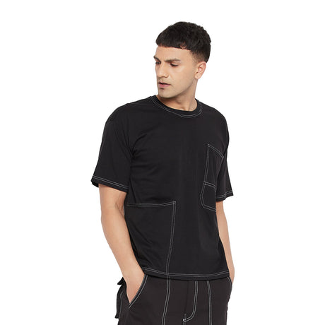 Black Oversized Carpenter Tshirt T-shirts Fugazee 