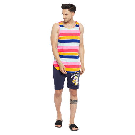 NAVY GROW GRAPHIC RELAXED FIT SHORTS Shorts Fugazee 