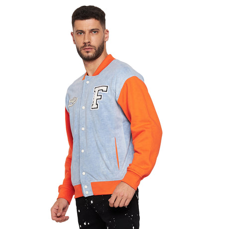 Indigo Orange Varsity Jacket Jackets Fugazee 