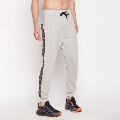 Grey Camo Taped Cut-Sew Jogger Trackpants Fugazee 