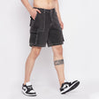 Grey Washed Carpenter Cargo Denim Shorts Shorts Fugazee 