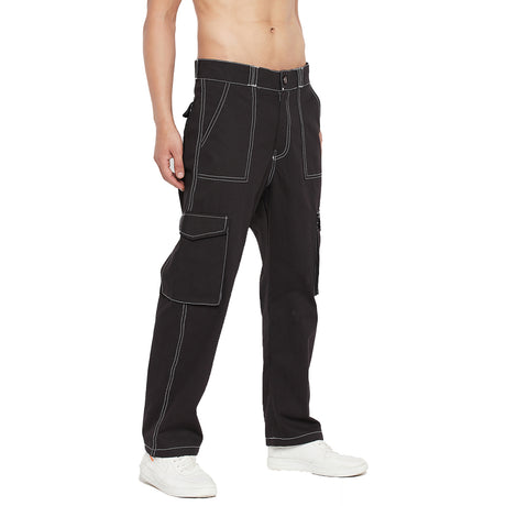 Black Carpenter Cargo Pants Trousers Fugazee 