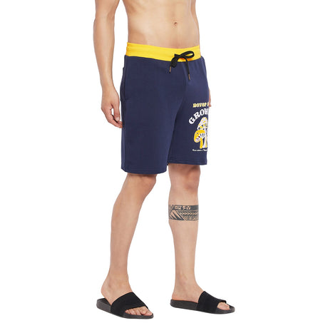 NAVY GROW GRAPHIC RELAXED FIT SHORTS Shorts Fugazee 