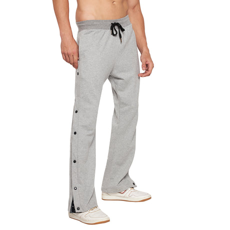 Grey Flared Snapbutton Joggers Trackpants Fugazee 