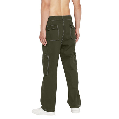 Olive Carpenter Cargo Pants Trousers Fugazee 