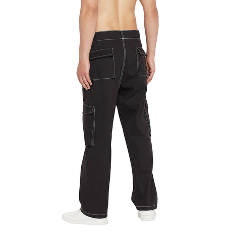 Black Carpenter Cargo Pants Trousers Fugazee 