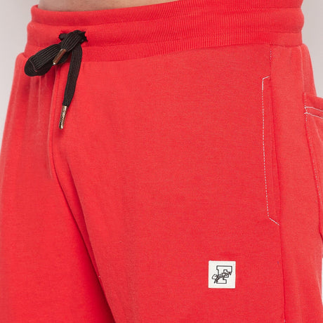 Red Contrast Stich Relaxed Fit Trackpants Trackpants Fugazee 