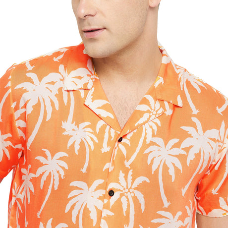 Orange Palms Cuban Shirt Shirts Fugazee 