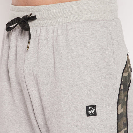 Grey Camo Taped Cut-Sew Jogger Trackpants Fugazee 