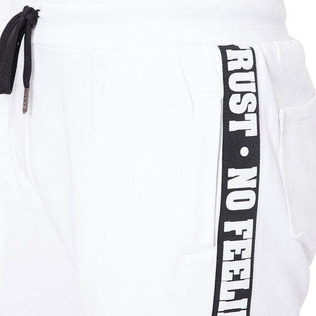 White Taped Sweatpants Joggers - Fugazee