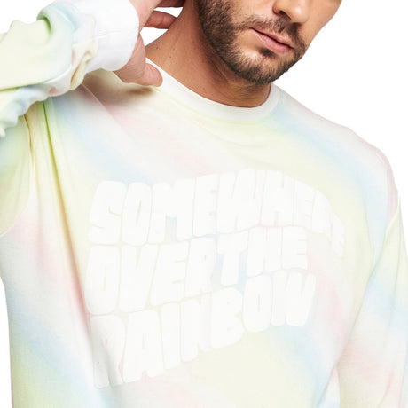 Rainbow Dyed Oversized Printed Sweatshirt Sweatshirts Fugazee 