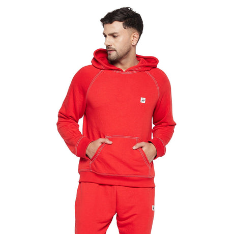 Red Contrast Stich Oversized Sweatshirt Sweatshirts Fugazee 